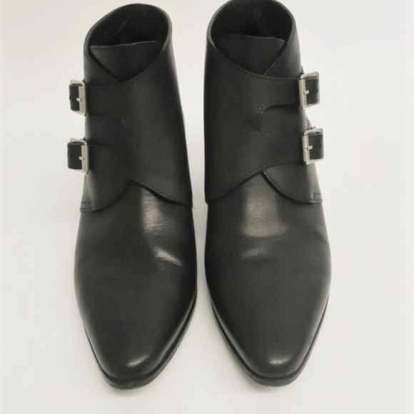 Saint Laurent Studded Double Monk Ankle Boots - Picture 2 of 8